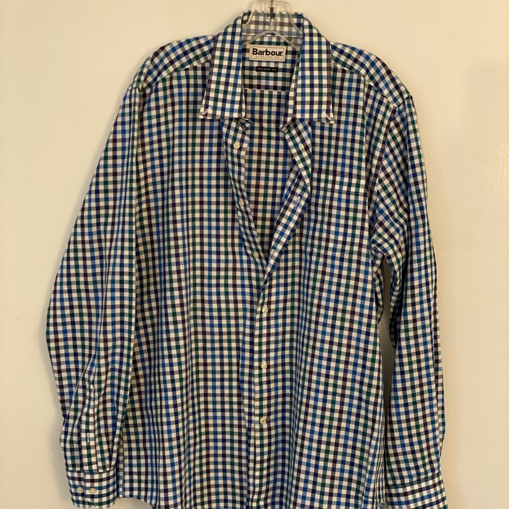 Barbour plaid long sleeve button down